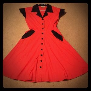Lindy Bop Retro style Rockabilly Dress Size L